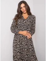 Šaty D73771M30225A1EN černá béžová