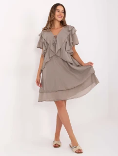 Sukienka MI SK model 21217549 ciemny bezowy - FPrice