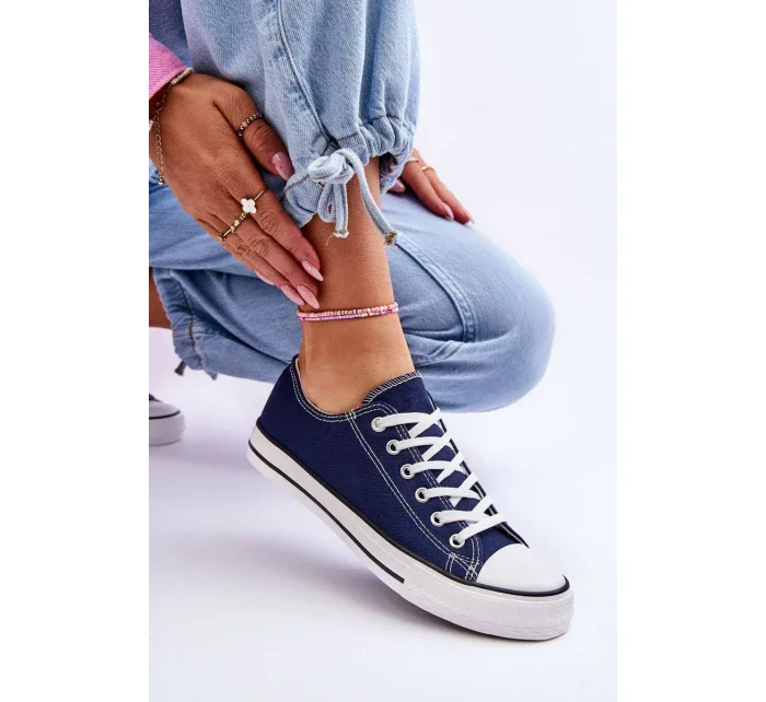 Klasické nízké dámské tenisky námořnická modrá Vegas Klasické nízké dámské tenisky námořnická modrá Vegas