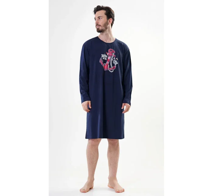 Pánská noční košile s dlouhým rukávem Kotva Pánská noční košile s dlouhým rukávem Kotva