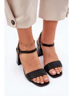 Sandály na podpatku model 213017 Step in style Sandály na podpatku model 213017 Step in style