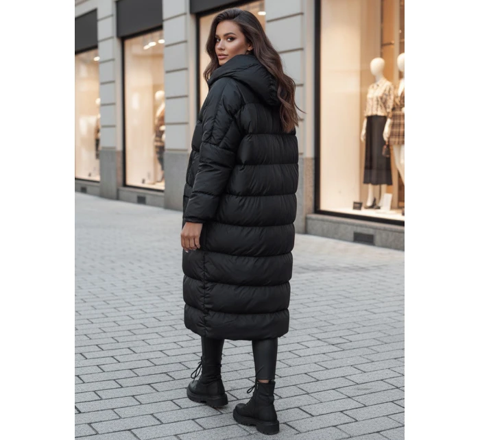 Dámská zimní bunda oversize s kapucí černá Dstreet model 21995430 - FashionStreet