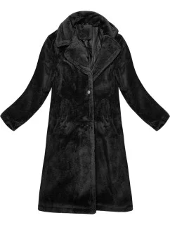 Černý dámský kabát typu  model 21247772 - J.STYLE