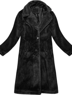 Černý dámský kabát typu  model 21247772 - J.STYLE
