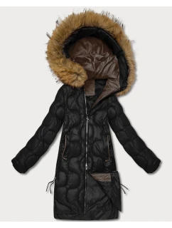 Černá dámská bunda s ozdobným prošíváním model 21757932 - J.STYLE