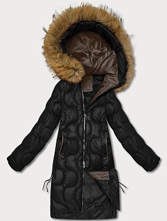 Dámská bunda s ozdobným prošíváním J Style černá (5M3351-392)