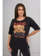 Kouzelná halenka s potiskem černá