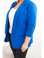 Dámská sako Plus Size bez zapínání s podšívkou model 21468636 - K-Fashion