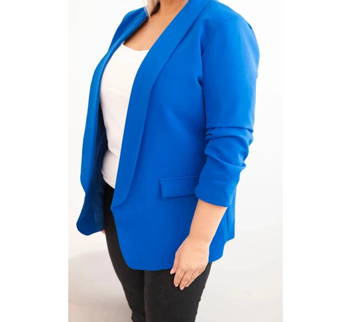 Dámská sako Plus Size bez zapínání s podšívkou model 21468636 - K-Fashion