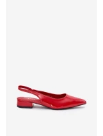Lakované Baletky Na Nízkém Podpatku Červené model 21698739 - Boto Lakované Baletky Na Nízkém Podpatku Červené model 21698739 - Boto