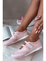 Sportovní dámské baleríny s pásky Růžové Farvessa