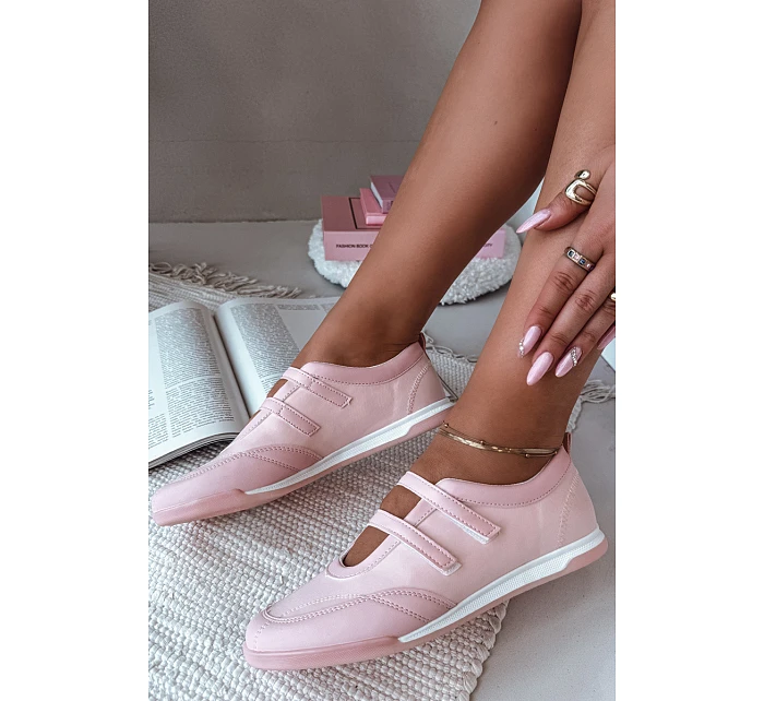 Sportovní dámské baleríny s pásky Růžové Farvessa