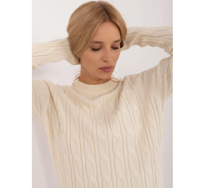 Sweter AT SW model 20463580 ecru - FPrice Sweter AT SW model 20463580 ecru - FPrice