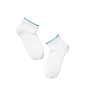 CONTE Ponožky 035 White-Light Blue