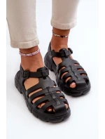 Dámské pěnové římské sandály Black Gasaria Dámské pěnové římské sandály Black Gasaria