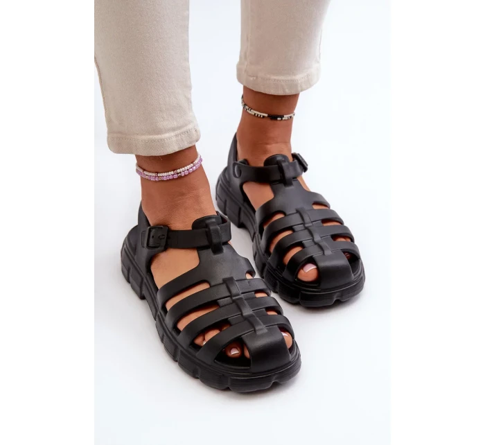 Dámské pěnové římské sandály Black Gasaria Dámské pěnové římské sandály Black Gasaria