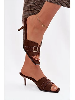 Klapky na podpatku model 225372 Step in style