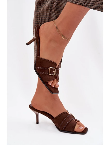 Klapky na podpatku model 225372 Step in style