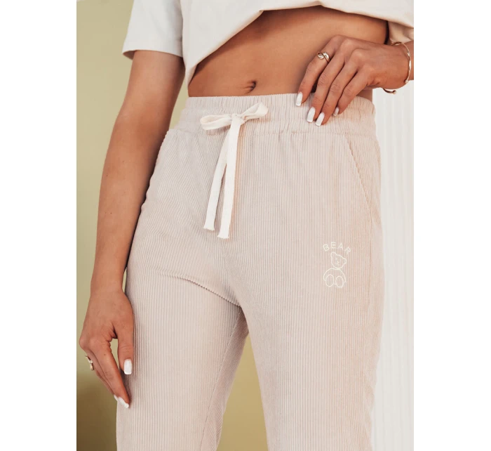 Dámské tepláky BEAR béžové FashionStreet UY2071