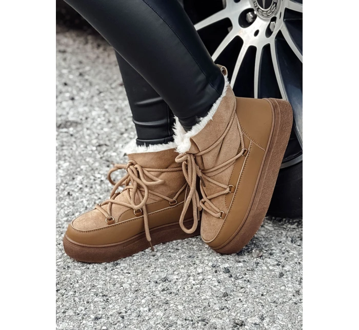 Dámské zateplené sněhule LUXSNUG camel FashionStreet ZY0570