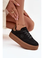 Dámské tenisky na platformě Big Star SS274761 Černé Dámské tenisky na platformě Big Star SS274761 Černé