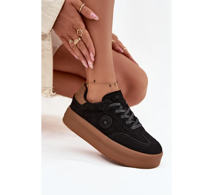 Dámské tenisky na platformě Big Star SS274761 Černé Dámské tenisky na platformě Big Star SS274761 Černé