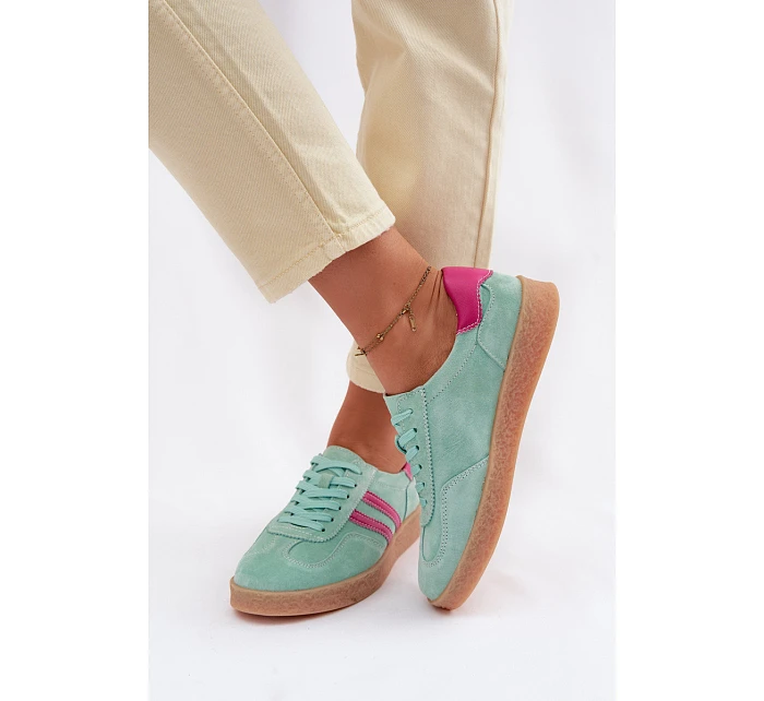 Dámské kožené semišové tenisky model 22101263 - S.Barski