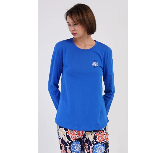 Dámské pyžamo dlouhé Květy Dámské pyžamo dlouhé Květy