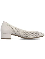 Dámské kožené béžové ažurové lodičky model 22097210 - Rieker Dámské kožené béžové ažurové lodičky model 22097210 - Rieker