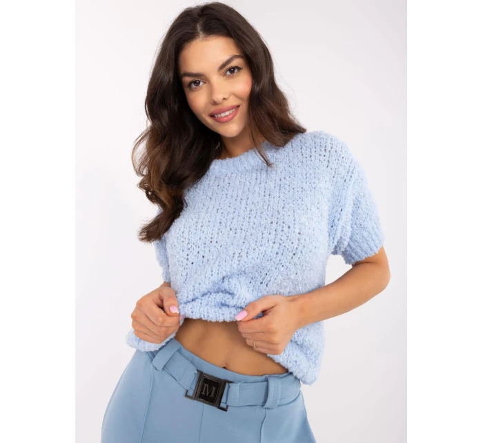 Sweter MI SW model 20863072 jasny niebieski - FPrice Sweter MI SW model 20863072 jasny niebieski - FPrice