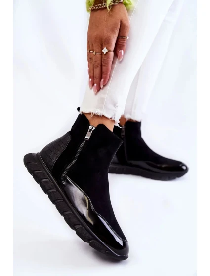 Semišové Dámské Kozačky Tenisky Černe Anita Semišové Dámské Kozačky Tenisky Černe Anita