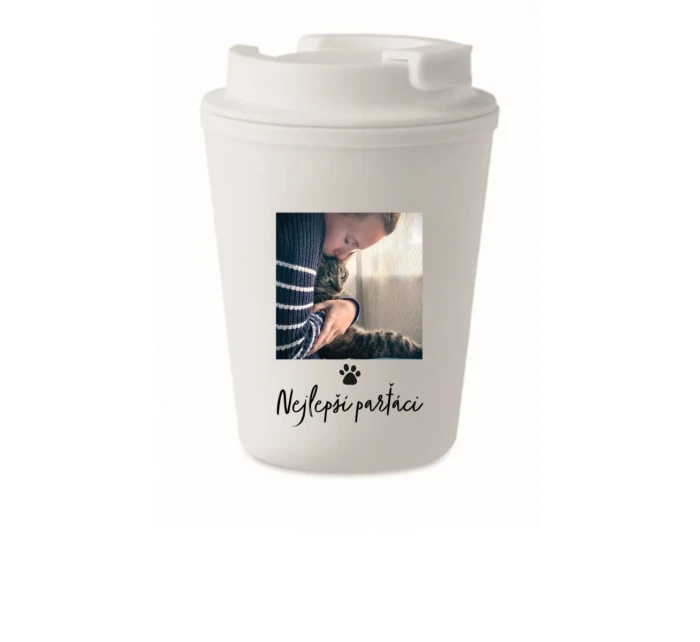 Personalizovaný cestovní termohrnek - fotografie s mazlíčkem