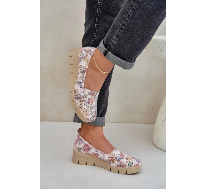 Dámské polobotky RMR23109D-7 Béžová mix - Jezzi