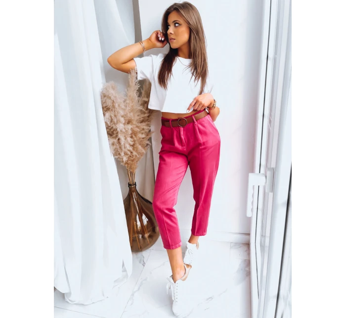 Dámské chinos kalhoty ME BELLA fuchsiová FashionStreet UY1410 Dámské chinos kalhoty ME BELLA fuchsiová FashionStreet UY1410