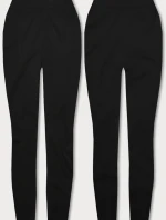 Hrubší černé bavlněné legíny (YW003)