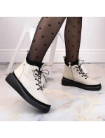 zateplené kožené boty na platformě W model 21307447 beige - FILIPPO zateplené kožené boty na platformě W model 21307447 beige - FILIPPO