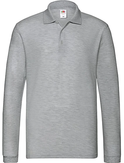 Fruit of the Loom Premium Polo LSL Piqué polo s dlouhým rukávem 16.3310 athletic heather Fruit of the Loom Premium Polo LSL Piqué polo s dlouhým rukávem 16.3310 athletic heather