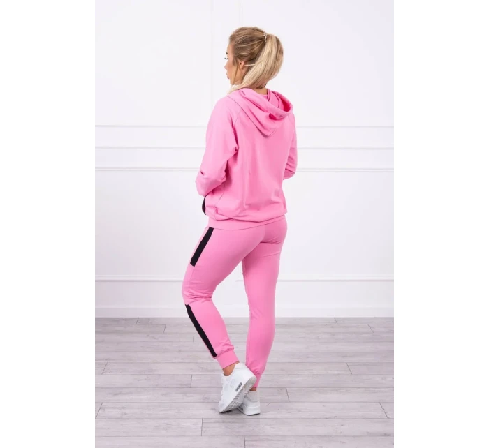 Sportovní sada s pruhy světle růžová