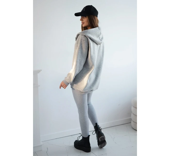 Sada mikiny, topu a legín 3 v 1 šedý