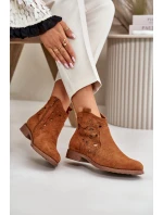 Dámské botky s perforací na zip Camel S.Barski HY42-081