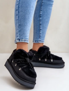 Nízké Sněhové Boty Na Platformě S Kožíškem Černé model 21677071 - D.Franklin