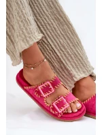 Dámské Pantofle S Přezkami A Dekorativním Fuchsie model 21696562 - Boto Dámské Pantofle S Přezkami A Dekorativním Fuchsie model 21696562 - Boto