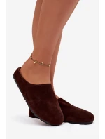 Dámské Pantofle Z Eko Čokoládové model 21788020 - Boto Dámské Pantofle Z Eko Čokoládové model 21788020 - Boto