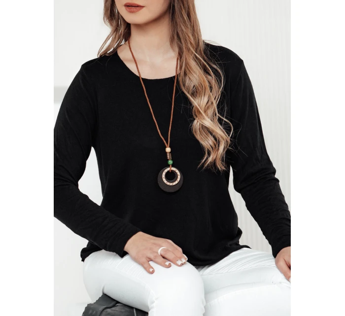 Dámská halenka LUCERIA s přívěskem černá FashionStreet RY2674