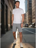 Pánské šedé teplákové šortky Dstreet SX2485