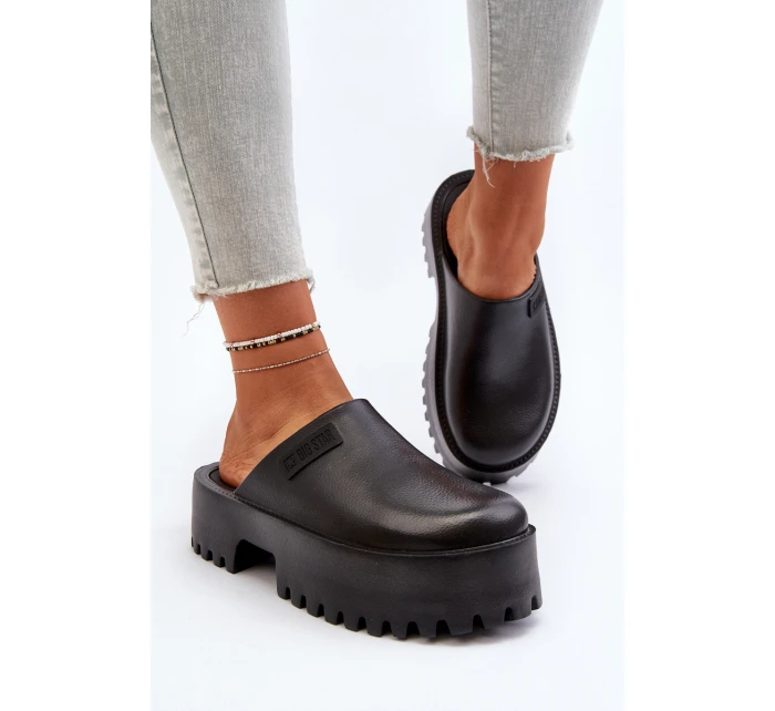 Dámské žabky na masivní podešvi Big Star NN274014 Černé Dámské žabky na masivní podešvi Big Star NN274014 Černé