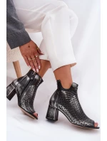 Kožené Krajky Botky Maciejka 05420-01 Černé Kožené Krajky Botky Maciejka 05420-01 Černé