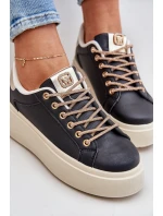 na platformě s ozdobnými šňůrkami černé model 21683454 - Boto na platformě s ozdobnými šňůrkami černé model 21683454 - Boto