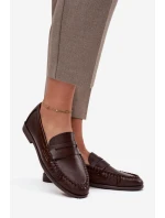 Dámské mokasíny z ekologické kůže hnědé model 21710055 - Boto