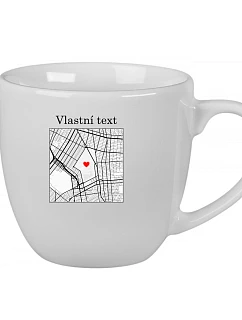 Personalizovaný keramický hrnek 400 ml s mapou